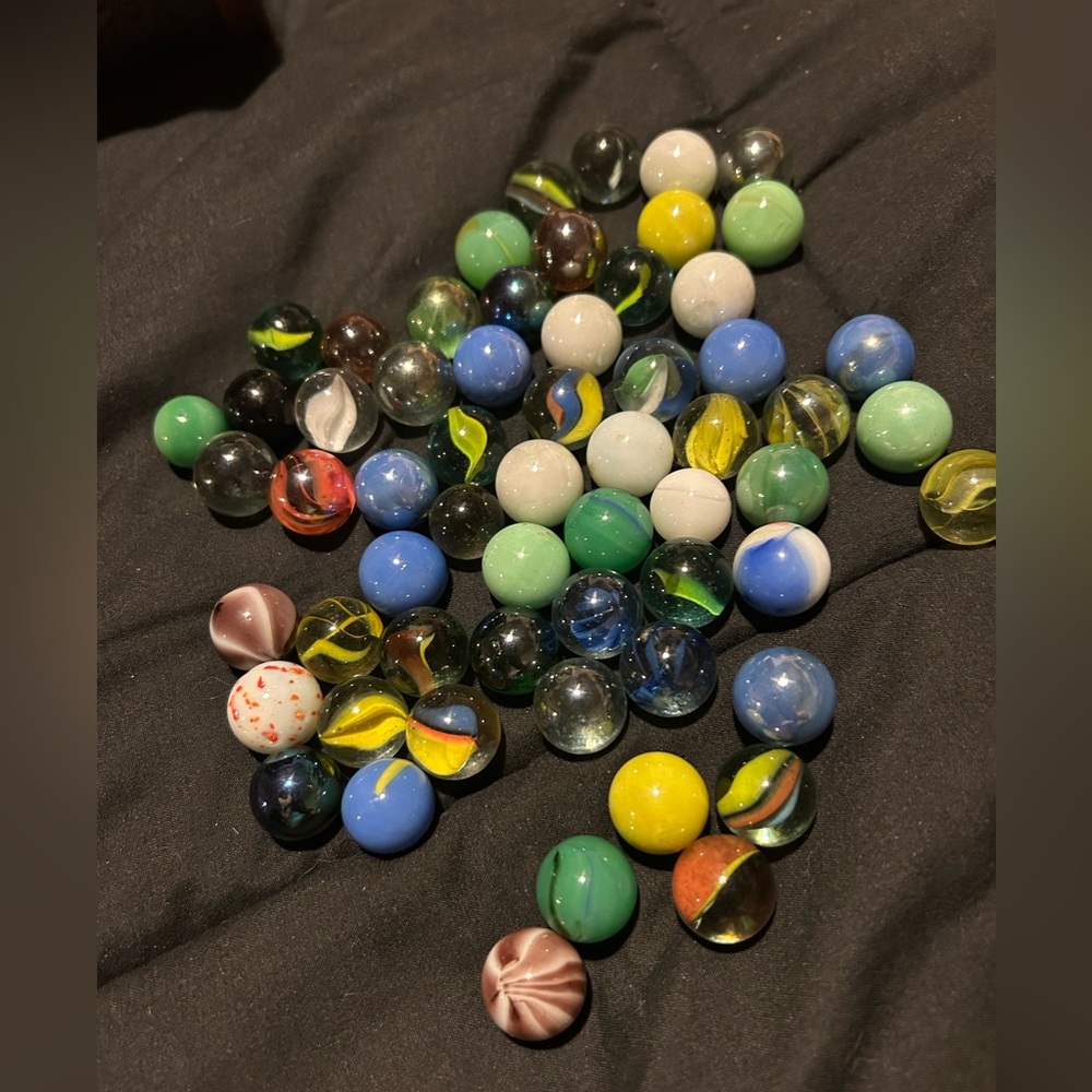 Colorful Vintage Glass Marbles Collection